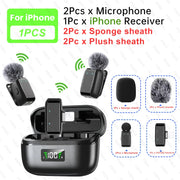 Mini Wireless Lavalier Microphone for Android/Tablets/PC USB C Plug Noise Reduction Lapel Microphone Wireless Video Recording