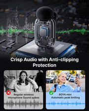 Mini Wireless Lavalier Microphone for Android/Tablets/PC USB C Plug Noise Reduction Lapel Microphone Wireless Video Recording