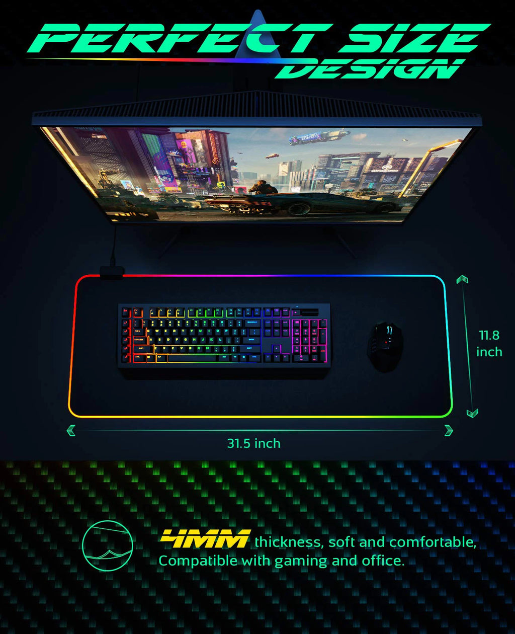 Alfombrilla Gaming Led