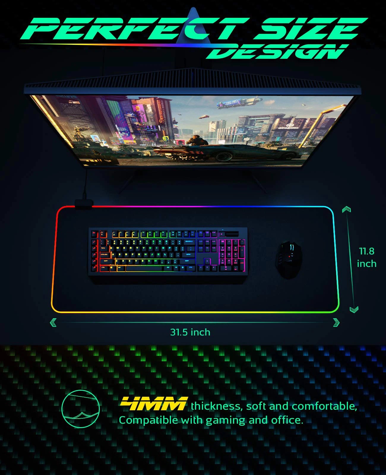 Alfombrilla Gaming Led