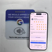 Tarjeta NFC para reseñas de Google