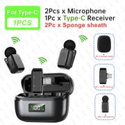 Mini Wireless Lavalier Microphone for Android/Tablets/PC USB C Plug Noise Reduction Lapel Microphone Wireless Video Recording