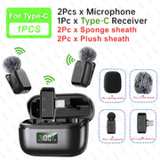 Mini Wireless Lavalier Microphone for Android/Tablets/PC USB C Plug Noise Reduction Lapel Microphone Wireless Video Recording