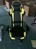 Modern Red Ergonomic Executive Gaming Chair with Footrest Synthetic Leather 3-Stage Gas Lift & Revolving