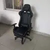 Modern Red Ergonomic Executive Gaming Chair with Footrest Synthetic Leather 3-Stage Gas Lift & Revolving