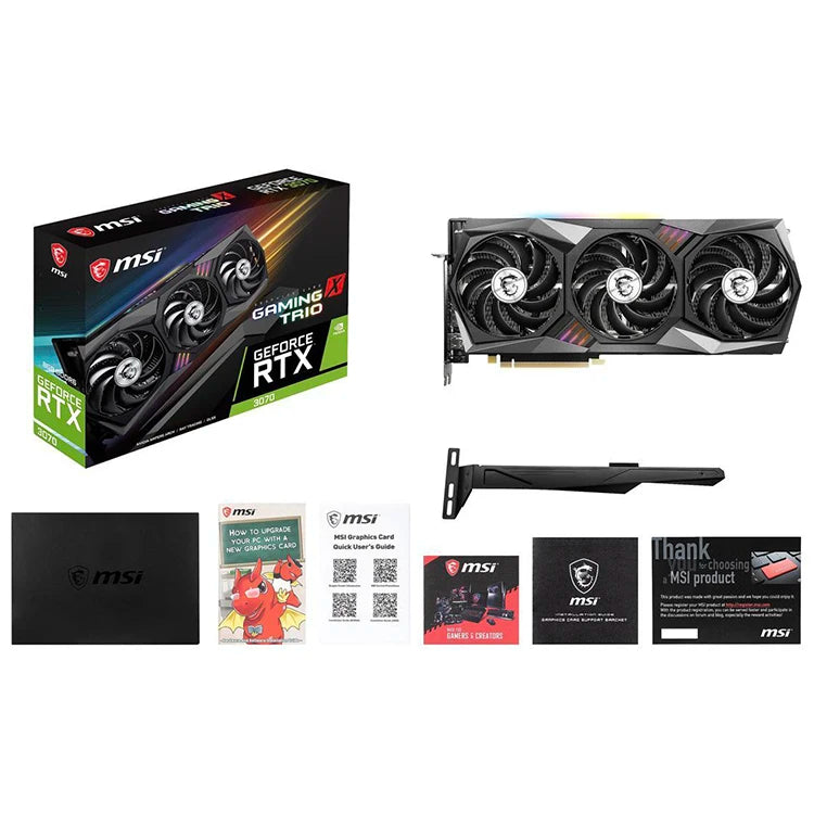 MSI GeForce RTX 3070 GAMING X TRIO 8G Gaming Graphics Card with 256-Bit GDDR6 Memory Support PCI Express 4.0 HDCP Ready