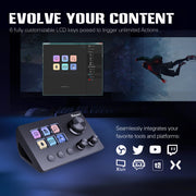 MiraBox Teclado Gamer N3 Mini Stream Deck LCD Keyboard - 6 LCD Keys + 3 Rotary Controls - Factory Price, Low MOQ
