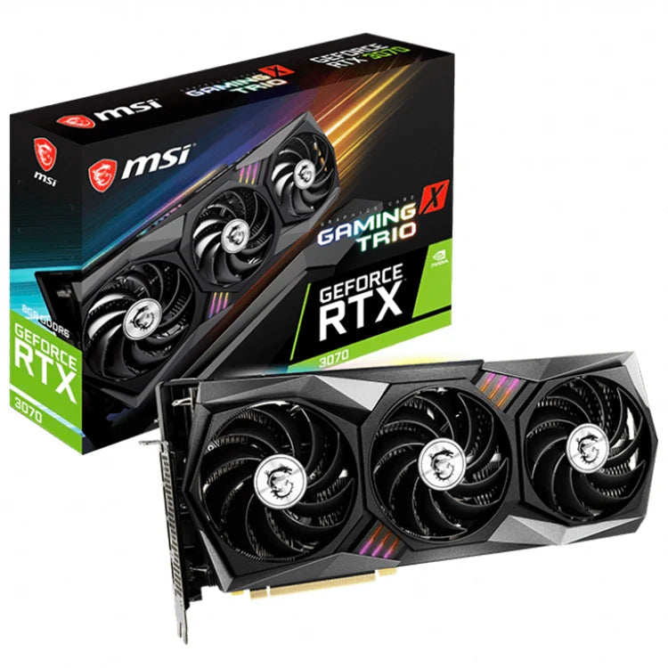 MSI GeForce RTX 3070 GAMING X TRIO 8G Gaming Graphics Card with 256-Bit GDDR6 Memory Support PCI Express 4.0 HDCP Ready