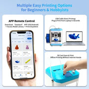 Geeetech EU Warehouse M1S Mini 3D FDM Printer Fully Assembled Mini 3D Printer for Kids and Beginners WiFi 3D Home Printer