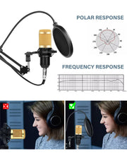Microphone Set Microfono Gamer Studio Microphone Music Recording with Boom Arm and Shock Mount XLR Cable