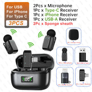 Mini Wireless Lavalier Microphone for Android/Tablets/PC USB C Plug Noise Reduction Lapel Microphone Wireless Video Recording