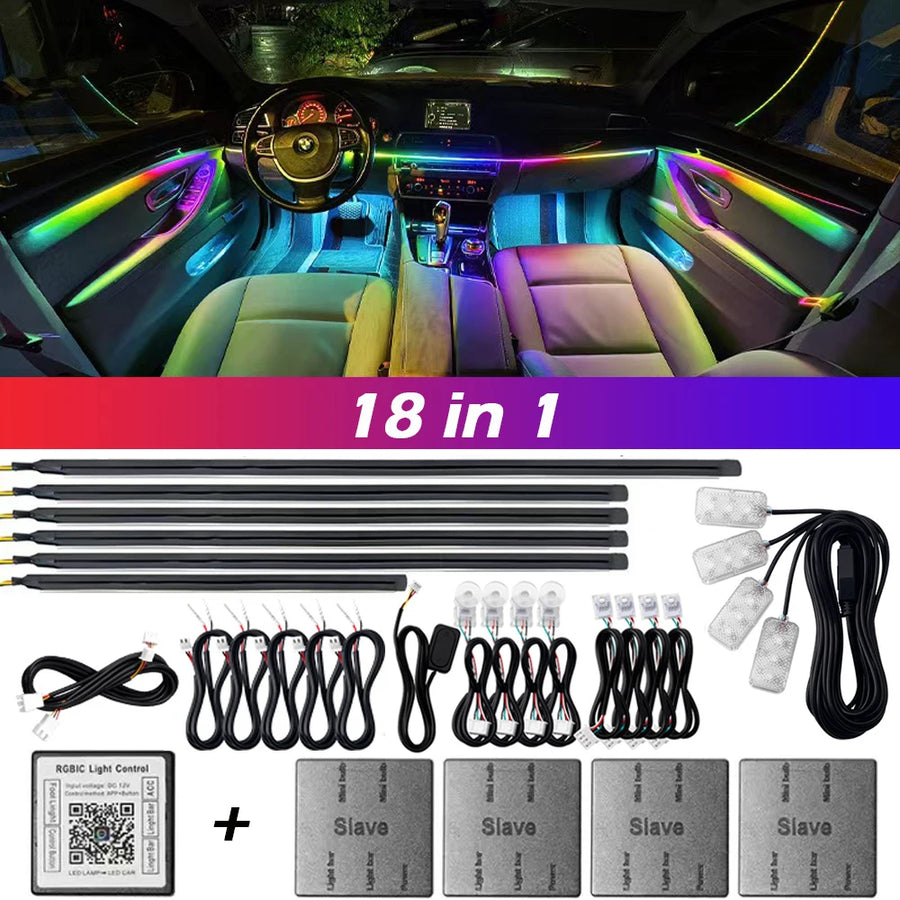 Luces Ambientales RGB para Coche